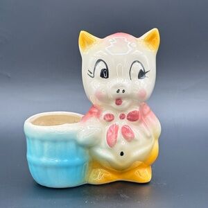 Vintage Shawnee Pottery pig ceramic planter.